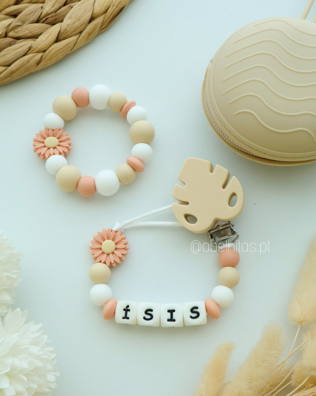 Conjunto Flor pêssego