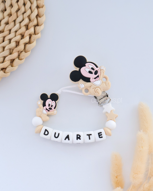 Conjunto Mickey bege