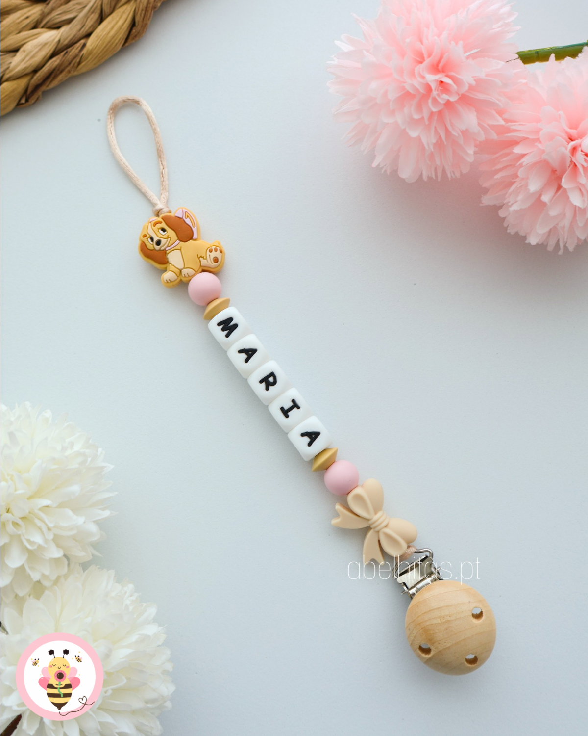 Prendedor de chupeta - Dama