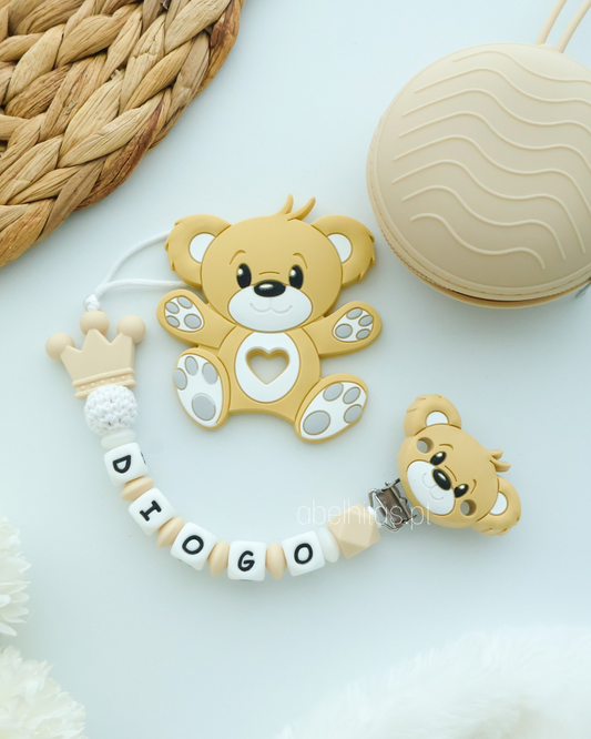 Conjunto Urso bege