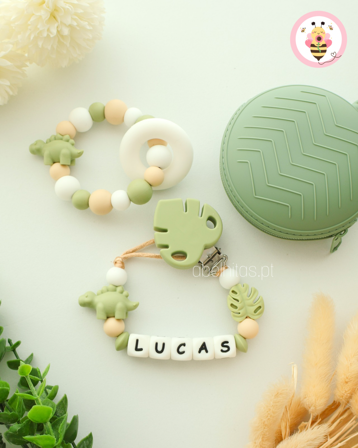 Conjunto Dinossauro verde