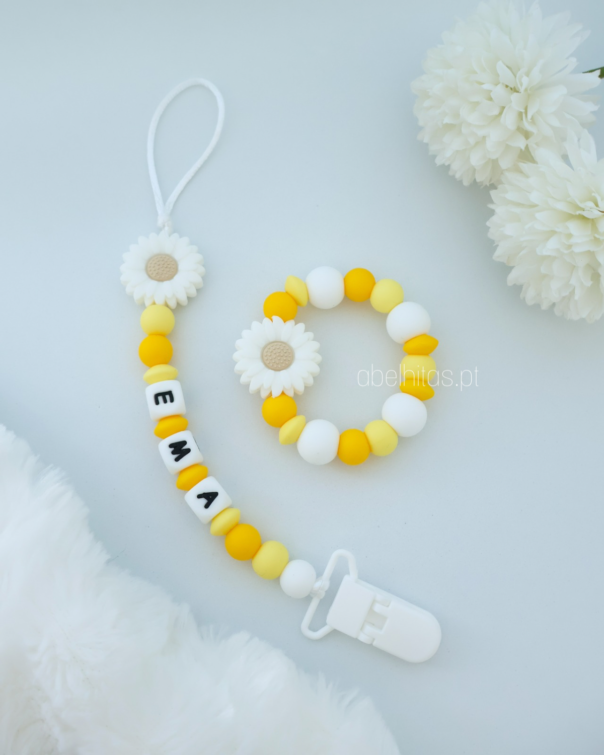 Conjunto Flor branca